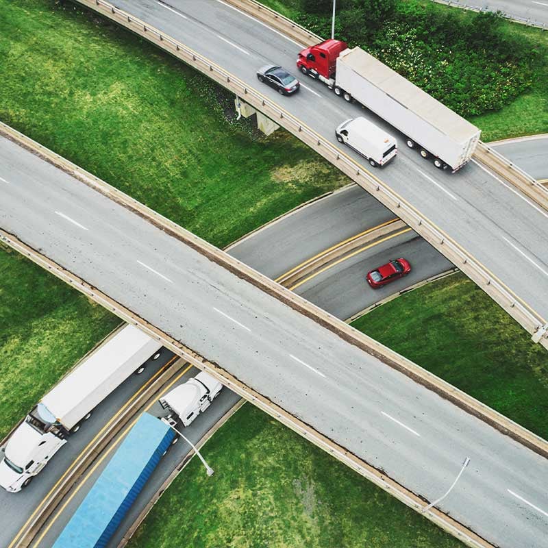 trucks-on-busy-highway-system