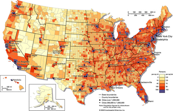 Population Density Choropleth Map